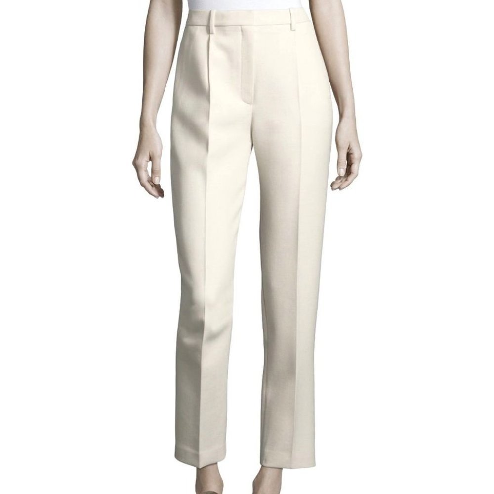 THE ROW William Single-Pleat Straight-Leg Pants in Cream As-is